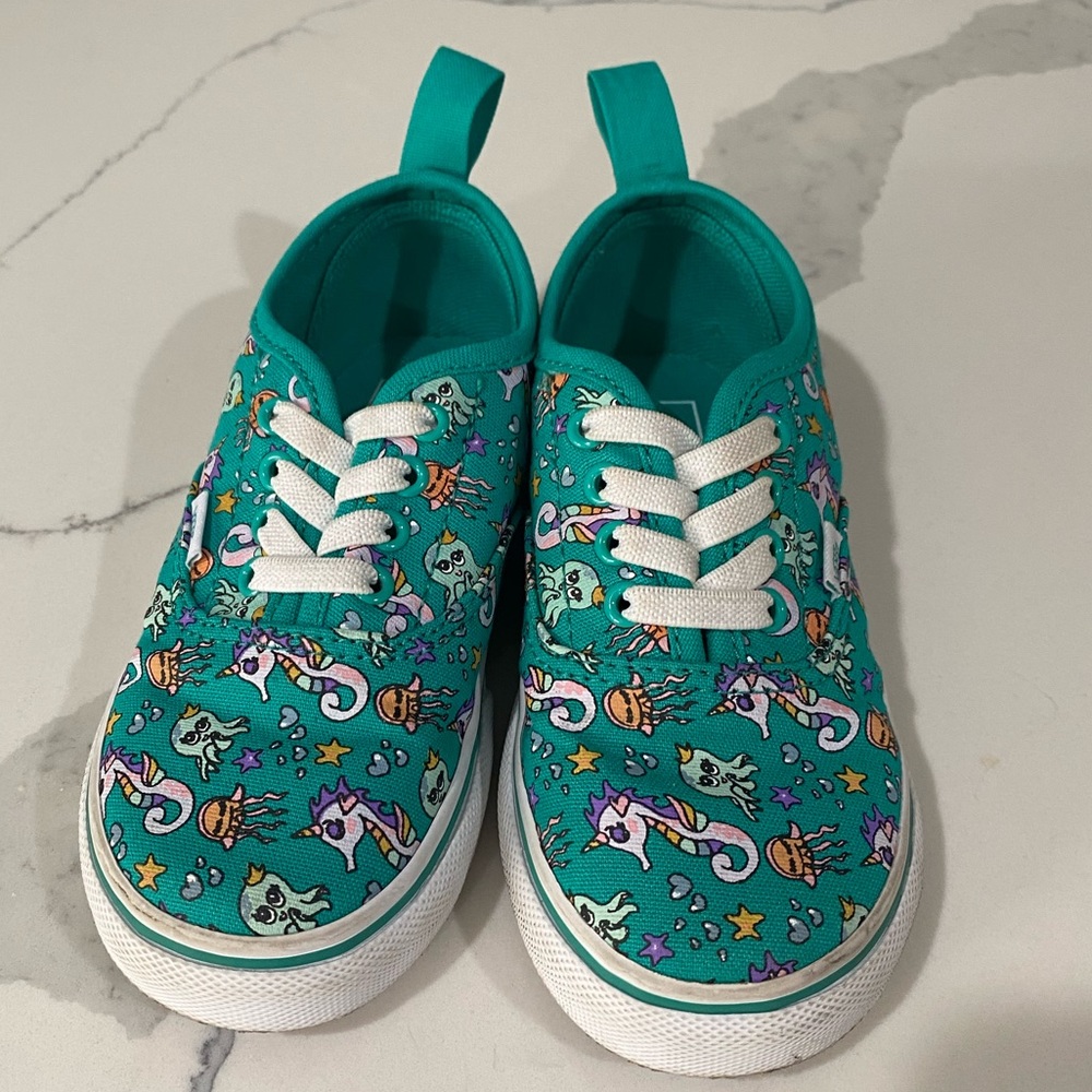 Vans Off The Wall Toddler Shoes Ocean Print Seahorse